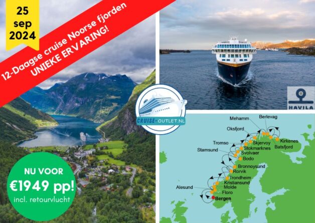 Goedkoop cruisen aanbieding Noorse Fjorden Havila