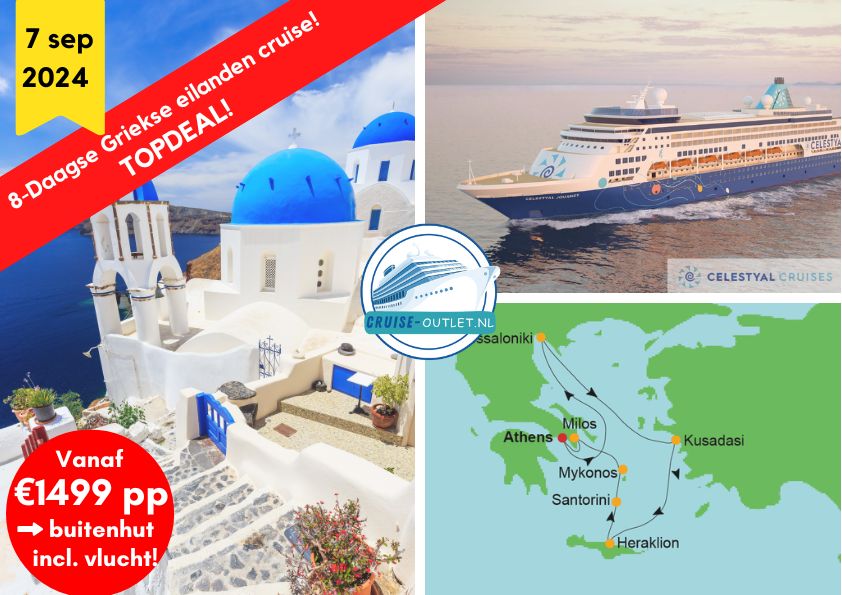 goedkoop cruisen Cruise outlet Celestyal Middellandse Zee