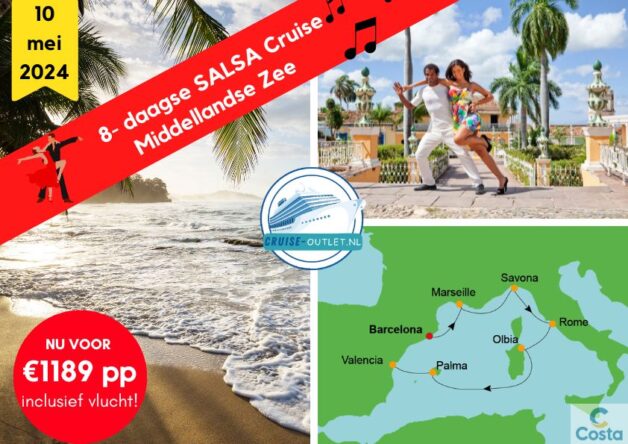 Goedkoop cruisen Cruise outlet salsa cruise Middellandse Zee
