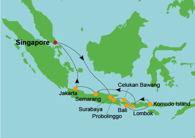 goedkoop cruisen cruise outlet HAL route Indonesie
