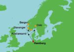 route beschrijving AIDA nova cruise Noorwegen