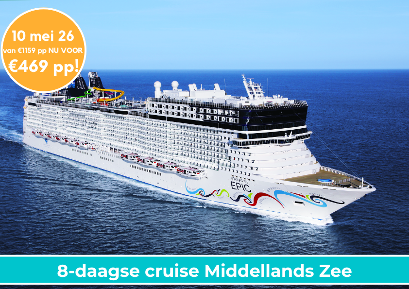 aanbieding Middellandse Zee NCL Epic cruise outlet