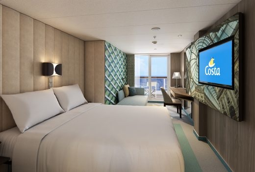 Balkonhut aan boord van Costa Cruises