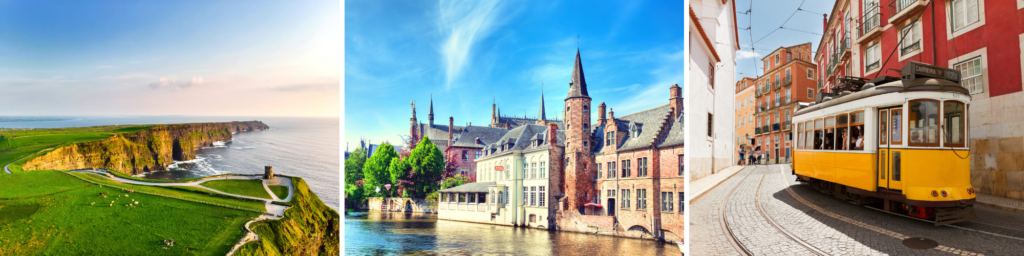 Cruisebestemmingen in West-Europa