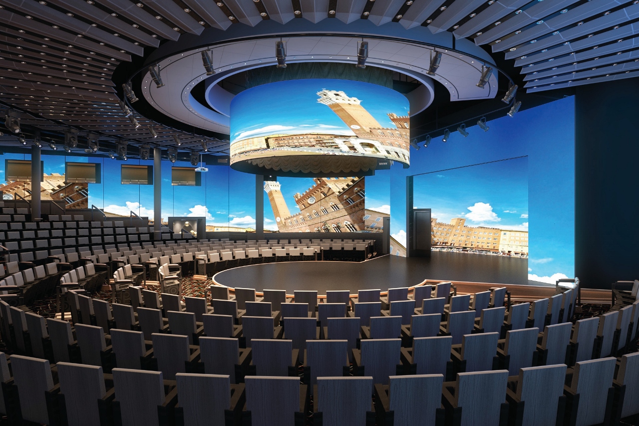 Theater aan boord van de Nieuw Statendam van Holland America Line