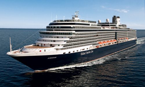 The new ms Eurodam departs Copenhagen, Denmark, Saturday, July 5, 2008, on its maiden European voyage. The 2,104-passenger Eurodam is Holland America Line's 14th vessel. Following a series of Baltic cruises, the Eurodam is to arrive in New York in late August 2008 for New England/Canada cruises followed by voyages to the Caribbean from Fort Lauderdale, Fla. Queen Beatrix of the Netherlands served as the ship's godmother during naming ceremonies July 1 in Rotterdam, Netherlands. NO SALES. FOR EDITORIAL USE ONLY. (Andy Newman/Holland America Line/HO)